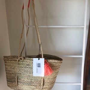 NEW WITH TAGS Sezane straw summer tote